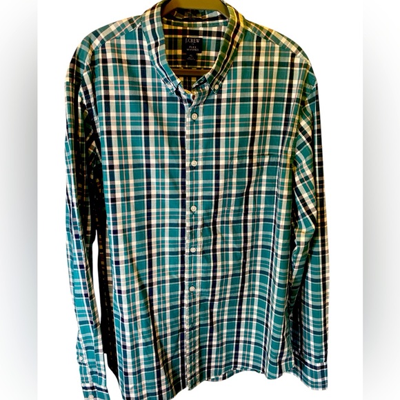 J. Crew Other - J. Crew Men's Green Plaid Shirt XL slim fit